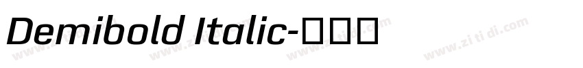 Demibold Italic字体转换